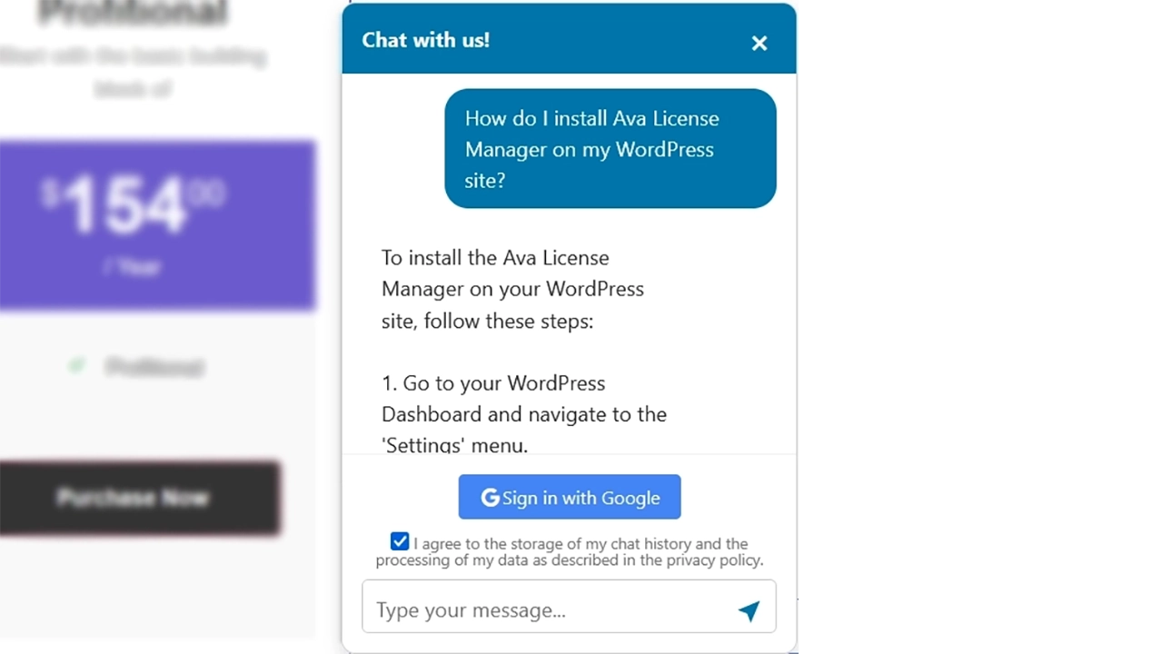 Instant & Intelligent Responses: The AI assistant, powered by your knowledge base, provides instant and accurate answers to frequently asked questions directly in the chat.