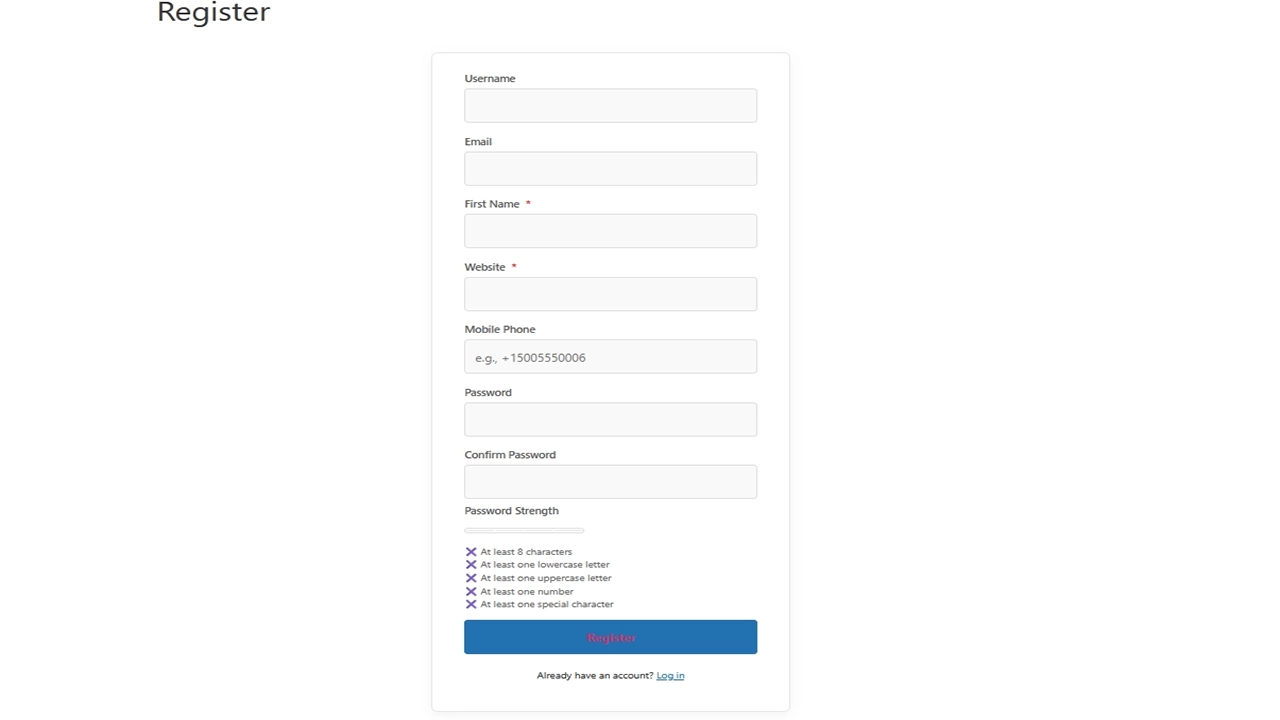 Customizable Registration Forms: Create a seamless registration experience with AJAX-powered forms. Enforce strong password policies to ensure users create secure accounts from the very beginning.